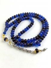 Mavi Siyah Renk Ateş Kehribar  99’ lu Dua Tesbihi thumbnail 4