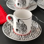Regna Home Harmony Zebra 6 Kişilik Kahve Fincan Takımı (HBF-12-KFT-ZEB ) - 1