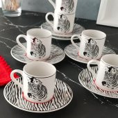 Regna Home Harmony Zebra 6 Kişilik Kahve Fincan Takımı (HBF-12-KFT-ZEB ) - 2