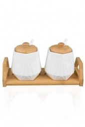 Şener ŞNR 101289 Bambu Porselen Baharatlık Sandra 2Li - 1