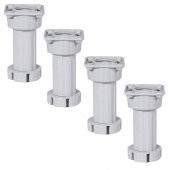 (4 Adet) Mobilya Masa Puf Sehpa TV Ünitesi Ayağı Ayarlanabilir Gri Ayak 10 cm - 1