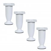 Mobilya Kanepe Baza Sehpa Ayağı Ayarlanabilir 10 cm Plastik Beyaz Ayak (4 ADET) thumbnail 1