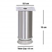 Mobilya Masa Puf  TV Ünitesi Ayağı Ayarlanabilir Metal Ayak 10 cm - 2