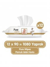 Pure Baby Organik Pamuklu Islak Havlu 12x90 (1080 Yaprak) - 1