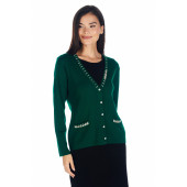 Solo Kristal Taş İşlemeli İtlyan Yün Abiye Hırka A19A016-5 - 1