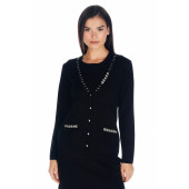 Solo Kristal Taş İşlemeli İtlyan Yün Abiye Hırka A19A016-4 - 1