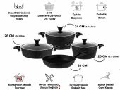 Taç Master Cook 4Lü 7 Parça Granit Tencere Seti Siyah - 2
