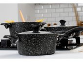 Taç Master Cook 4Lü 7 Parça Granit Tencere Seti Siyah - 4