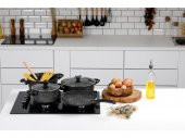 Taç Master Cook 4Lü 7 Parça Granit Tencere Seti Siyah - 9
