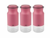 Taç Mia 3lü Orta Boy Kavanoz Seti Pembe - 1