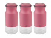 Taç Mia 3lü Büyük Boy Kavanoz Seti Pembe - 7