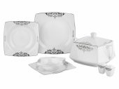 Taç Real Bone Noris 60 Parça Yemek Takımı Platin - 2