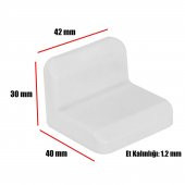 Mobilya Dolap Askı Elemanı Montaj Bağlantı Sabitleme Demiri Beyaz (10 ADET) - 3