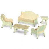 3D Ahşap Puzzle - Salon Takımı HİLAYS - 1