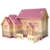 3D Ahşap Puzzle - Mor Ev HİLAYS - 2