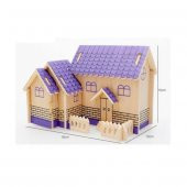 3D Ahşap Puzzle - Mor Ev HİLAYS - 4