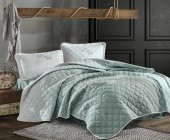 Clasy Çift Kişilik Yatak Örtüsü Luvi v1 Mint HİLAYS - 1