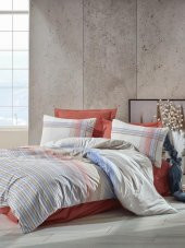 Cotton Box Ranforce Nevresim Takımı Çift Kişilik Frey Mercan HİLAYS - 1