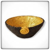 Dekoratif Sepet Sunum Kase Doğal Jüt İp GOLD HİLAYS - 1