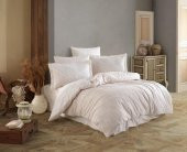 Hobby Çift Kişilik Poplin Nevresim Romance Bej HİLAYS - 1
