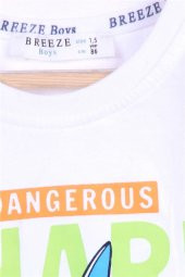 Erkek Çocuk Breeze Şortlu Takım Köpek Balığı Baskılı Ekru Soft (1.5-5 Yaş) - 3