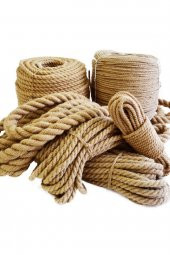 ŞAKİR HIRDAVAT 12 MM DEKORATİF JÜT HASIR İP DOĞAL HALAT DIY KENDİR İPİ 10 METRE - 1