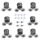 Duşakabin Tekerleği Rulman Metal Gövdeli 8 li Set Teker Çapı 22 mm - 1