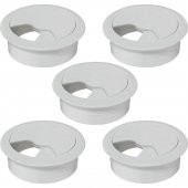 Masa Üstü Kablo Kanalı Deliği Kapağı Beyaz Masa Kapağı 6 cm (5 ADET) - 1