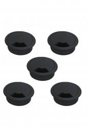 Masa Üstü Kablo Kanalı Deliği Kapağı Siyah Masa Kapağı 6 cm (5 ADET) - 1