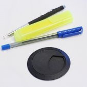 Masa Üstü Kablo Kanalı Deliği Kapağı Siyah Masa Kapağı 6 cm (5 ADET) - 2