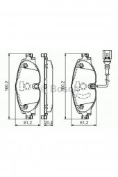 Bosch 0986494660 Ön Balata Golf7-a3-leon-tıguan-passat-octavıa-superb 12 0986tb3166 Volkswa - 1