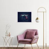Kitap Şeyleri Beyaz Ikea Çerçeveli Graffiti Tasarım Tablo - 1