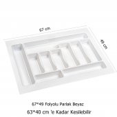 Çekmece İçi Kaşıklık 67 x 49 cm Beyaz Mutfak Çekmece Düzenleyici - 2