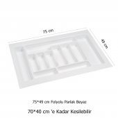 Çekmece İçi Kaşıklık 75 x 49 cm Beyaz Mutfak Çekmece Düzenleyici - 2