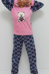 Panda Desenli Pijama Takımı Pembe - 2