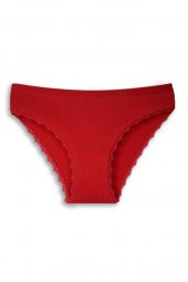 Kenarları Dantelli Slip Bayan Külot Gümüş Renk  PS738 - 1