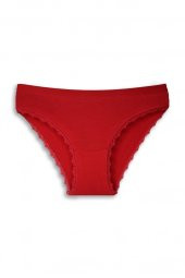 Kenarları Dantelli Slip Bayan Külot Gümüş Renk  PS738 - 2