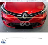 Renault Clio 5 HB Krom Ön Panjur 2 Parça 2019 ve Üzeri P.Çelik thumbnail 1
