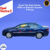 Opel Vectra C Krom Yan Kapı Çıtası 4 Parça 2002 ve Sonrası Paslanmaz Çelik thumbnail 4