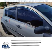Renault Megane 2 Cam Çıtası (HB) Krom 4 Parça 2004 - 2010 P.Çelik thumbnail 1