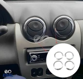 Dacia LODGY Krom İç Havalandırma Çerçeve 4 prç 2012 Üstü P.Çelik thumbnail 1