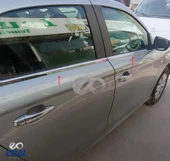 Citroen C-Elysee Krom Cam Çıtası 4 Parça  2012 Üzeri Paslanmaz Çelik thumbnail 3