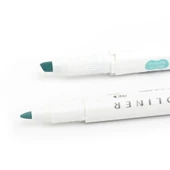 Zebra Mildliner Çift Taraflı İşaretleme Kalemi 5'li Set- (Canlı Renkler-YEŞİL RENK) thumbnail 3