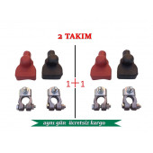 (264 gr) 2 Takım Kapaklı Kurşun Akü Kutup Başı Otomotiv Marin - 1