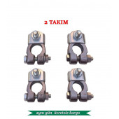 (264 gr) 2 Takım Kurşun Akü Kutup Başı Otomotiv-Marin - 1