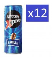Nescafe Xpress Vanilla / Vanilya Original Soğuk Kahve - 250 ml x 12 adet - 1
