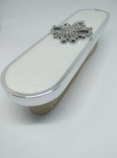 Camomile 4lü Broş Ayna Fırça Pudralık Seti Mat Beyaz 301 - 6