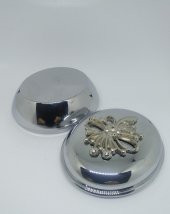 Camomile 4lü Broş Ayna Fırça Pudralık Seti Mat Beyaz 301 - 10