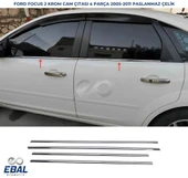 Ford Focus 2 Hb Krom Cam Çıtası 4 Prç. 2005-2011 Paslanmaz Çelik thumbnail 1