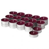 30 Lu Yabani Meyveler Kokulu Mum MeridyenDukkan Böğürtlen Kokusu Mini Mum 3.8 Cm Bordo - 1